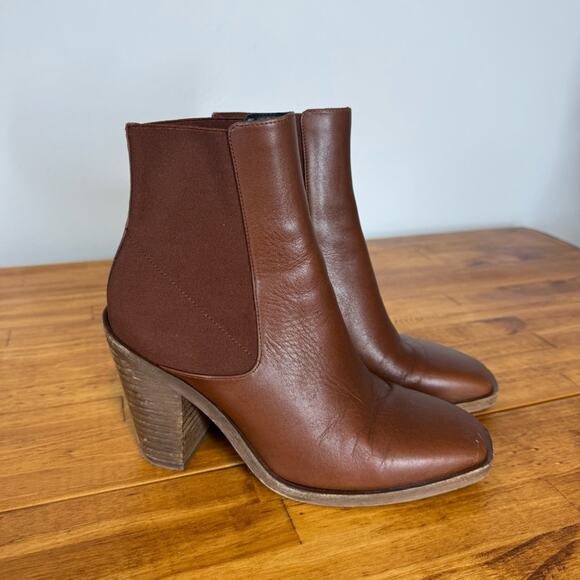 Rag & Bone Axel Chelsea Ankle Pull On Boots Brown Leather Size 37 - Picture 2 of 6